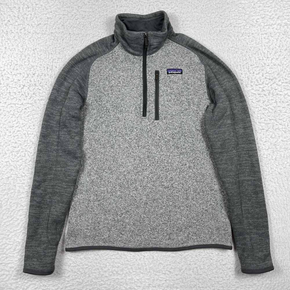 Patagonia Pullover Mens M Grey Better Sweater Quarter Zip Gorpcore Hiking Tech